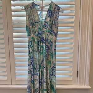 Veronica M midi dress - Blue and aqua - Size S